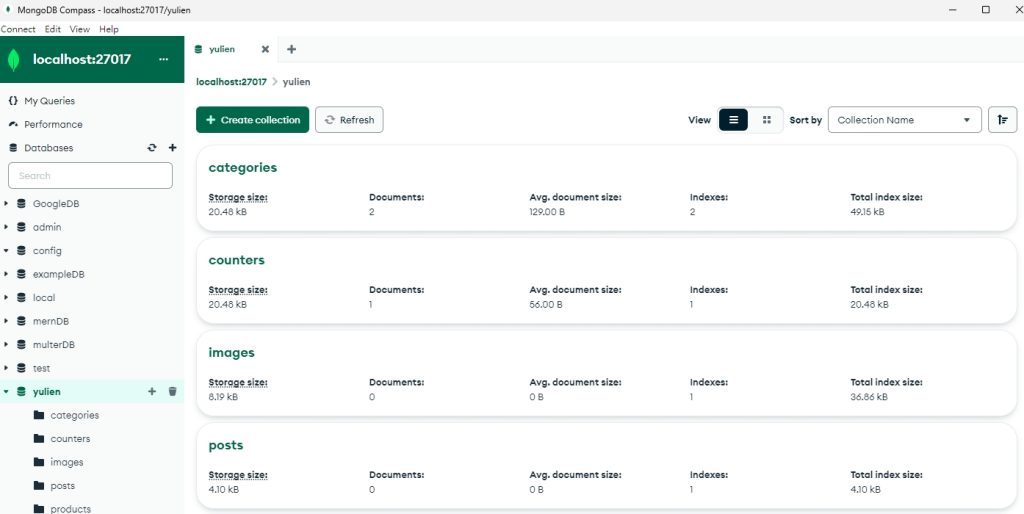 mongoDB-Compass